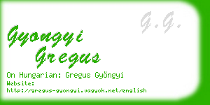 gyongyi gregus business card