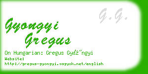 gyongyi gregus business card